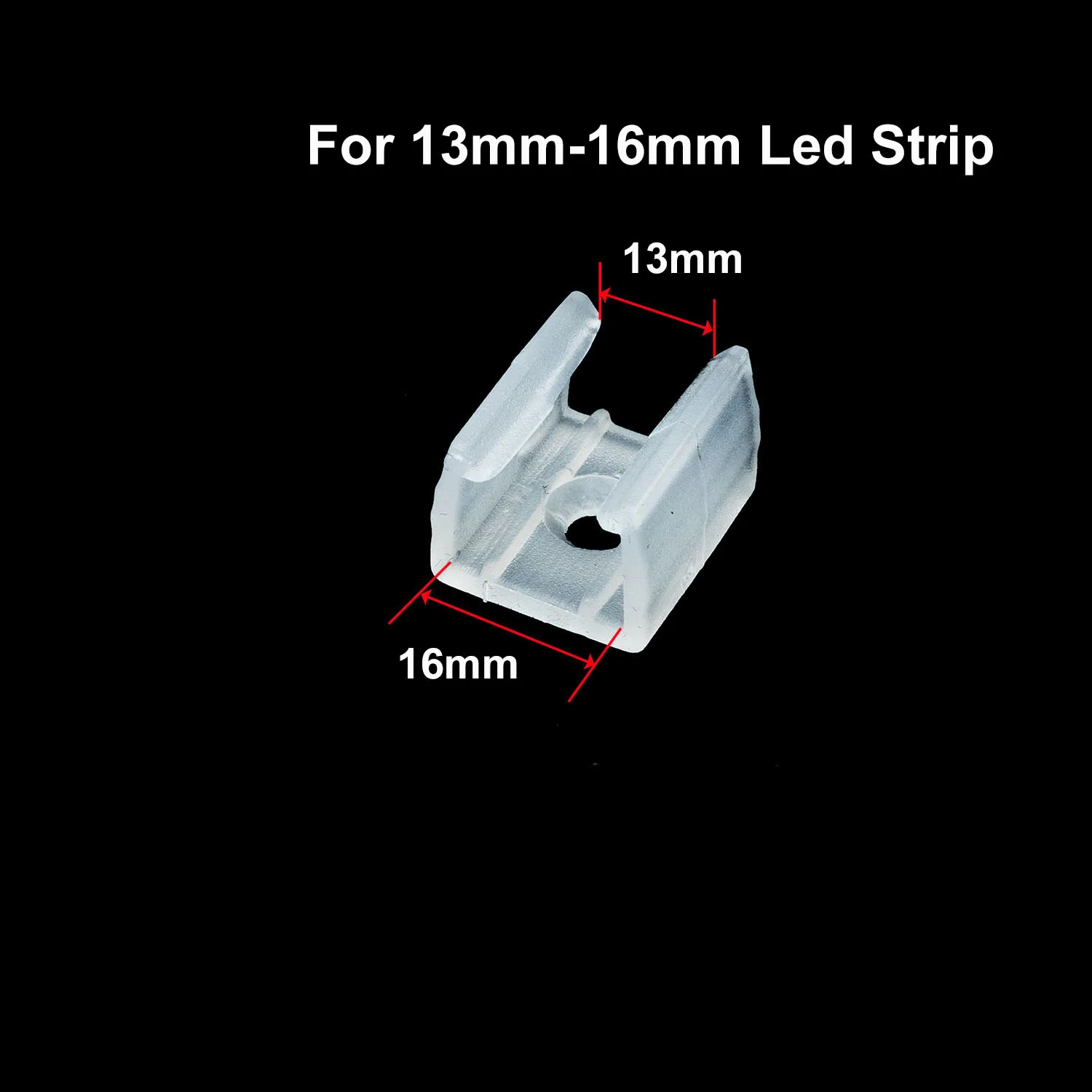 6MM 8MM 10MM 12MM Led Strip Connector Fix Clips Plastic Accessories Mounting Fixing on Wall For RGB 5050 Neon Strip Light