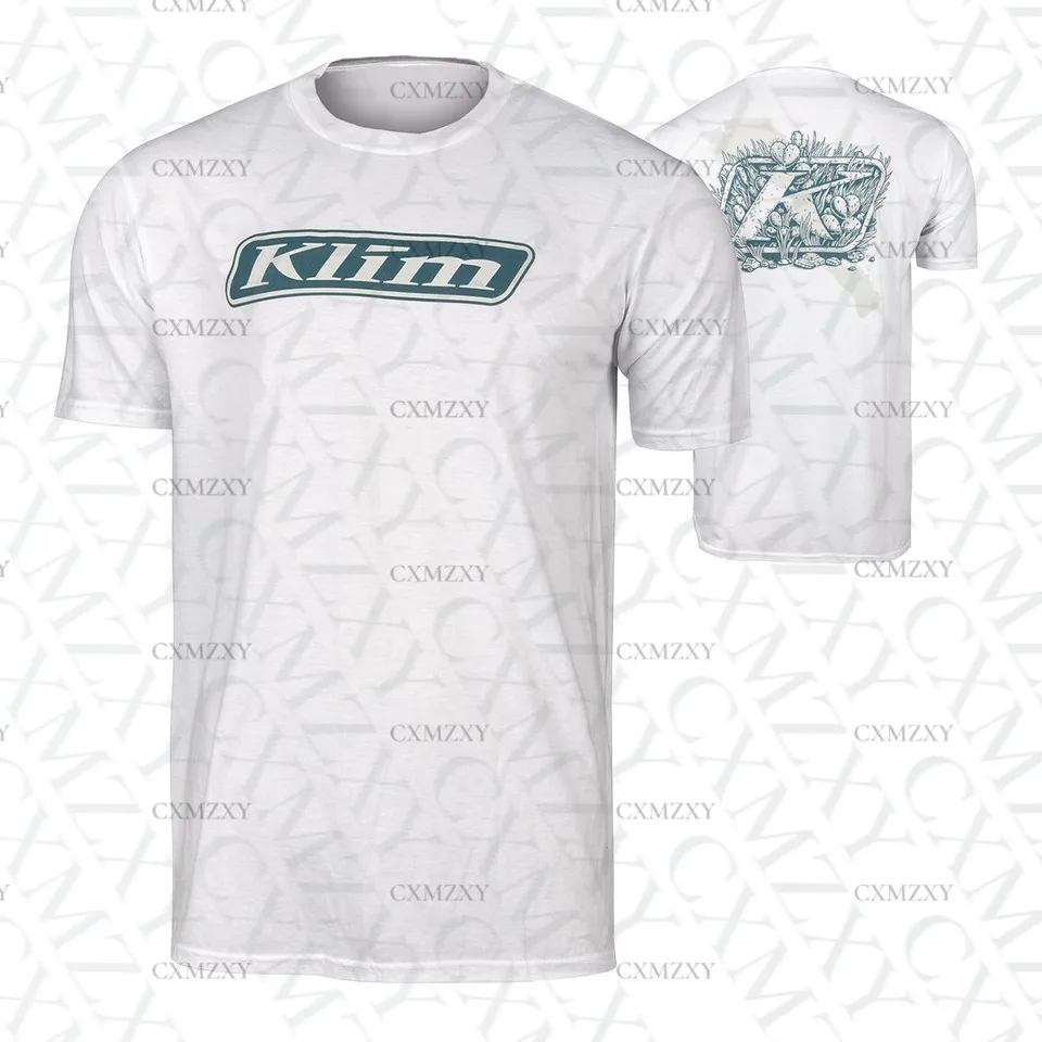 

2025 Summer New Klim Short Sleeve Crew Neck Loose Sports Casual Men's and Women's T-Shirt Top Short-sleeved Sweatshirt