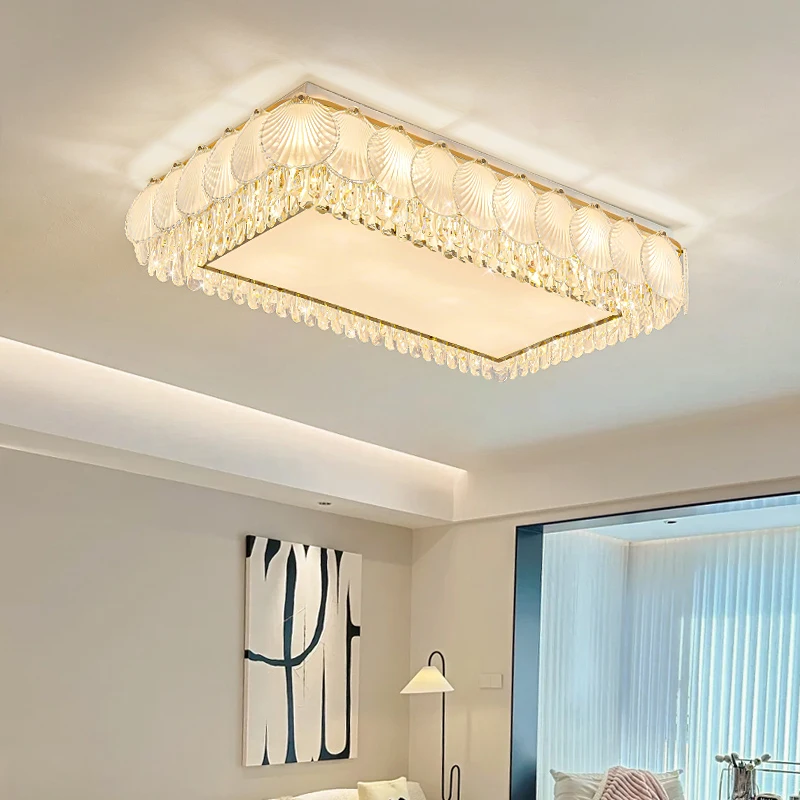 

Modern Luxury Crystal Ceiling Light Creative 2025 New Living Room Chandelier Bedroom Minimalist Eye Protection Light Fixture