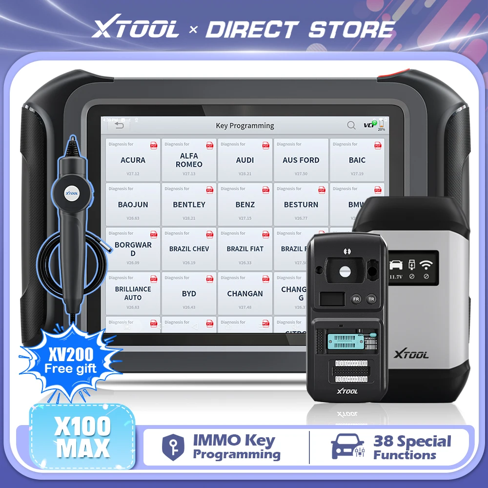 XTOOL X100 MAX Professional Key Programming Tool All System Diagnostic Tools Ecu Programming For Benz Topology 42+ Reset Service