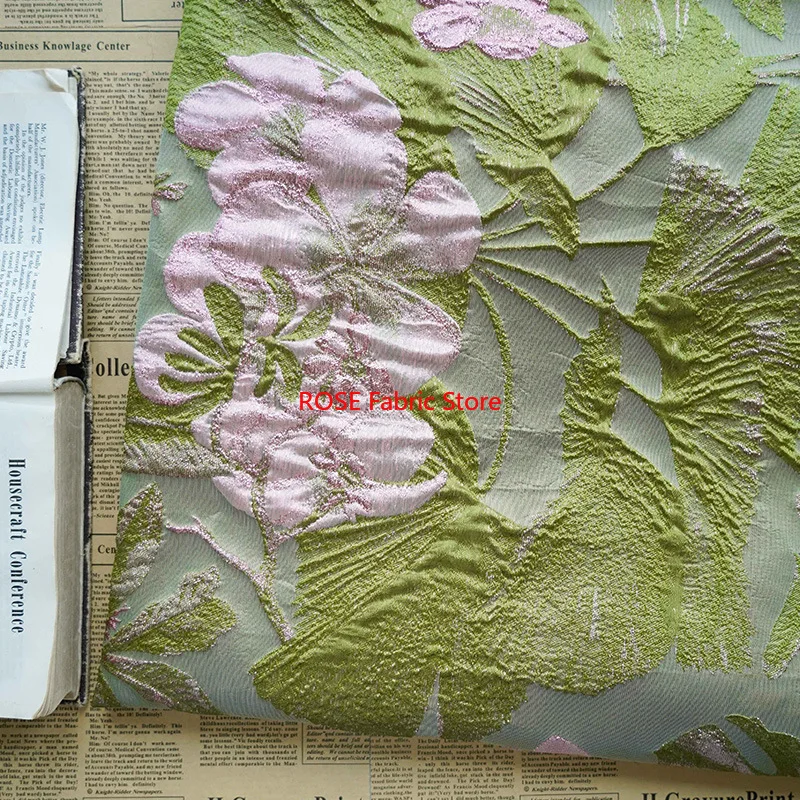 

1-метровая жаккардовая ткань с цветочным тиснением, женская весенне-осенняя классическая рубашка, ткань для шитья своими руками