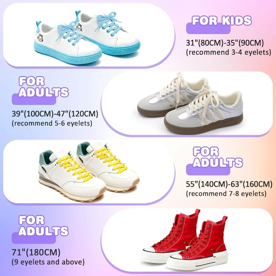 قطن مسطح للأحذية الرياضية: 2 P أربطة أحذية رياضية صلبة
