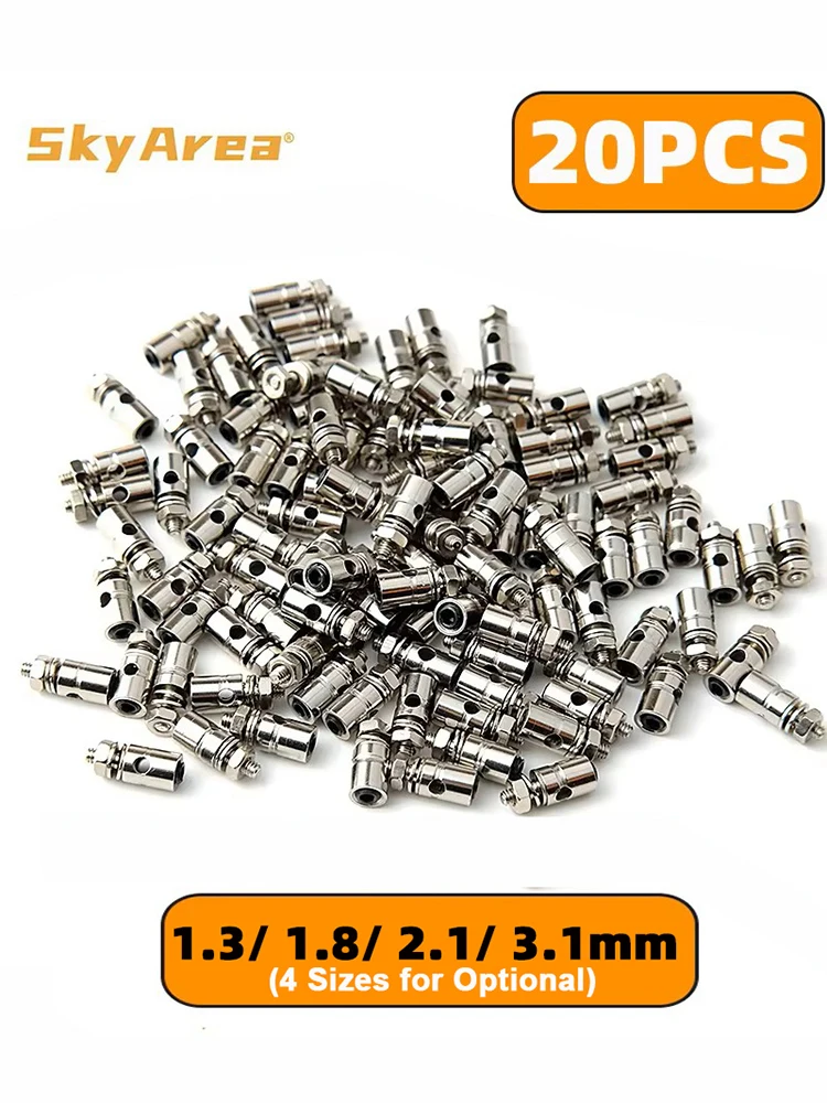 20PCS 1.3mm 1.8mm 2.1mm 3.1mm Stuurstang Connectors Linkage Stopper Quick Adjuster Positioner Servo Connector voor DIY RC Boten Deel - afbeelding 2