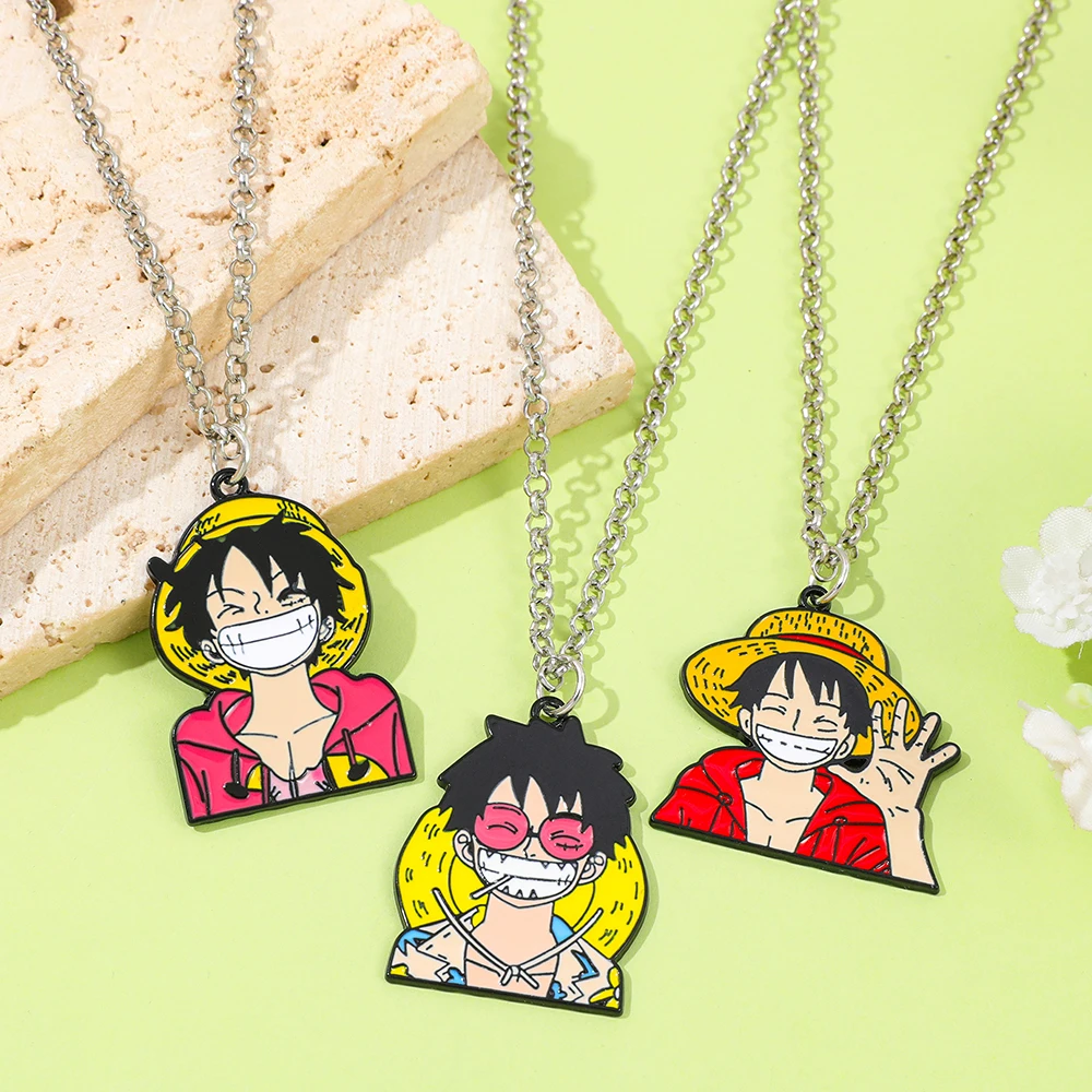 Cartoon Character Metal Necklace Anime Fashion Enamel Pendant Jewelry Accessory for Friends Cosplay Party Trend Gifts