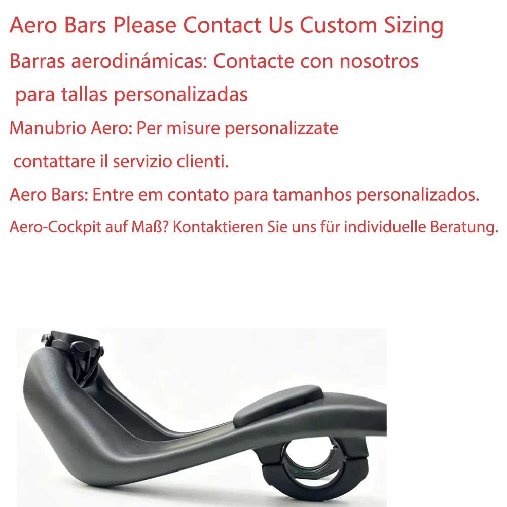 Carbon Fiber PETG TT Integrated Tri-Bar Rest Bar Set for Round Tubes 31.8mm Clamp Ergonomic Custom Aero Bars Size Contact Us