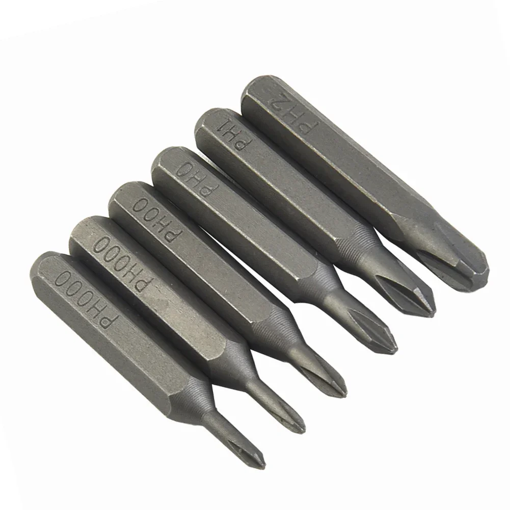 5Pcs Screwdriver Bit H4×28mm Cross Screwdriver Magnetic Bits PH0000 PH000 PH00 PH0 PH1 PH2 4mm Hex Shank Nutdrivers Hand Tools