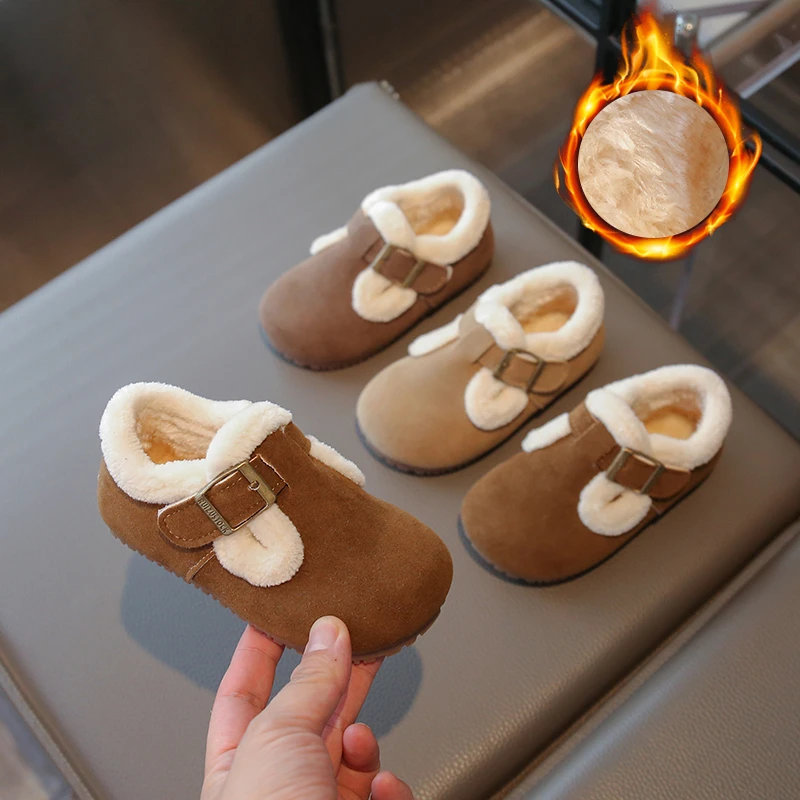 

Kid Sports Shoe 2025 Autumn Winter New Warm Boy Cotton Shoe Soft Sole Girl Casual Shoe Kids Shoes Snow Boot Girl Shoe 23-30