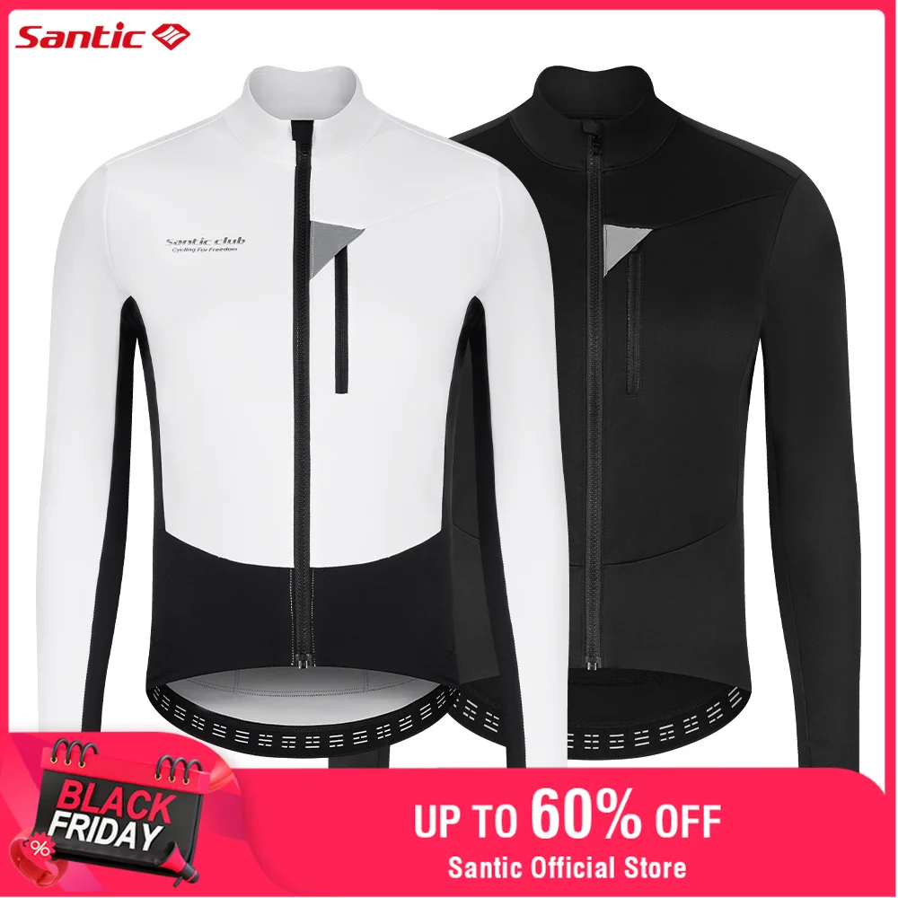 

Santic Cycling Jackets Autumn/Winter Warm Cycling Jackets 2025 New Road Bike Windproof and Waterproof Cycling Coat TM25C01188