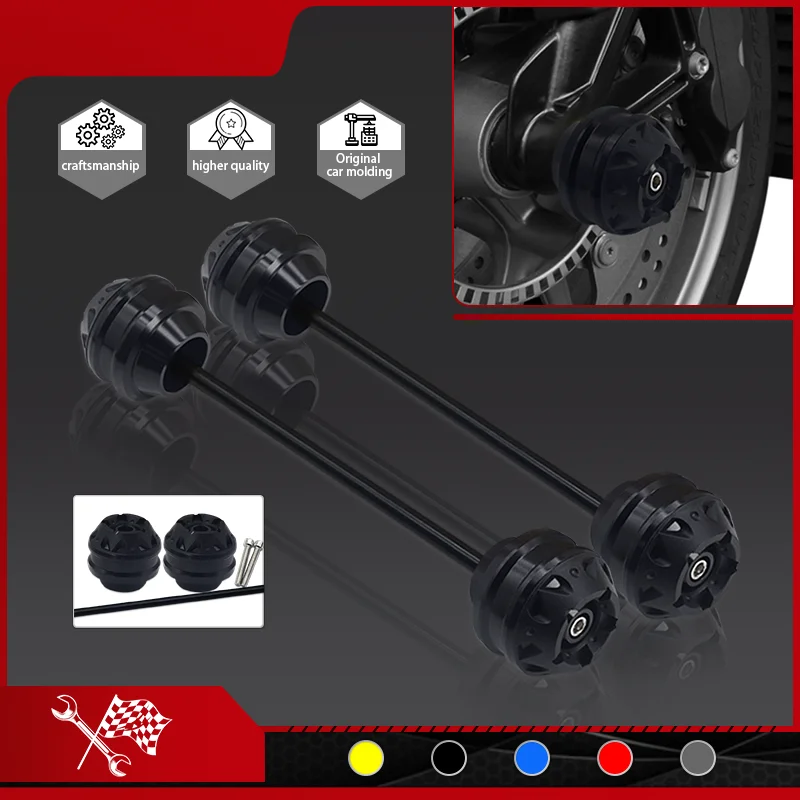 

Brand NEW For X-ADV750 XADV750 xadv750 2017-2024 2025 Motorbike Front & Rear Wheel Fork Axle Slider Cap Crash Protector Pad