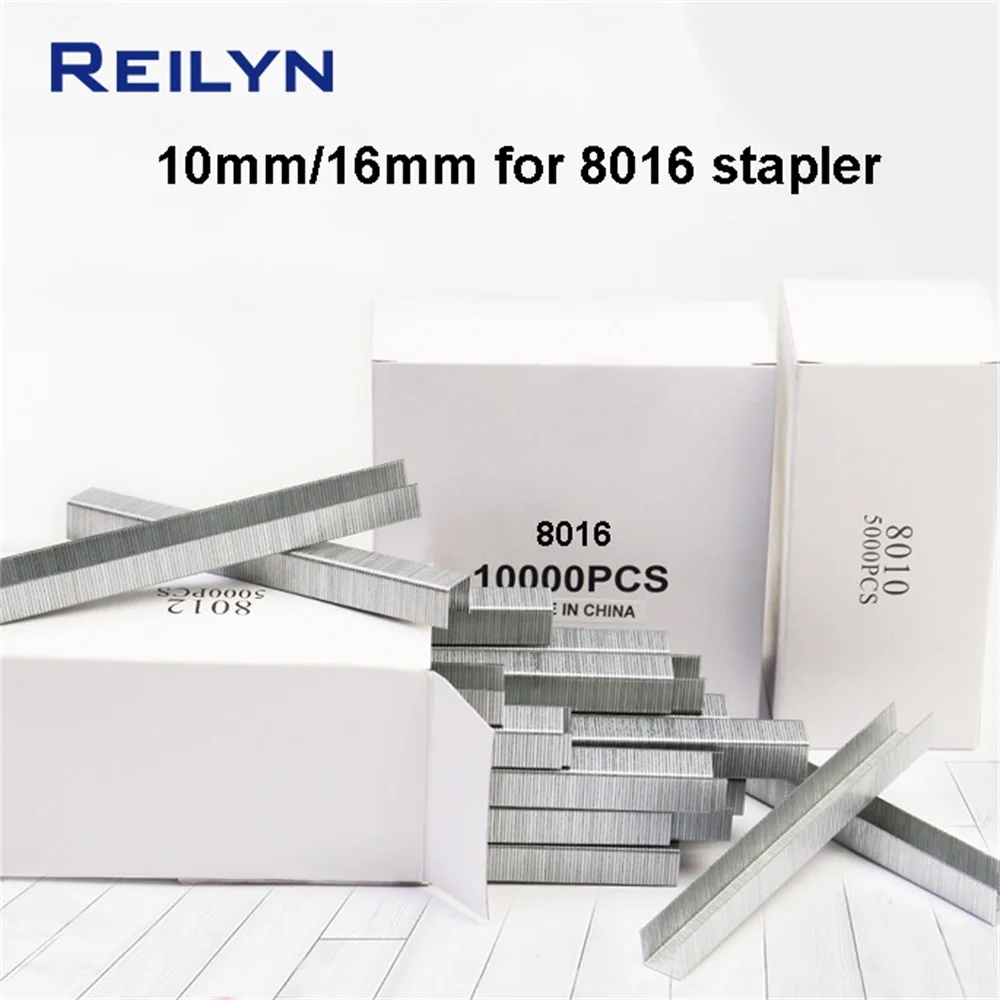 10000pcs Staple Pins for 8016 Framing Tacker 16mm Nails 3/8 inch Air Stapler Gun 21Ga Staples Air Tacker Nails