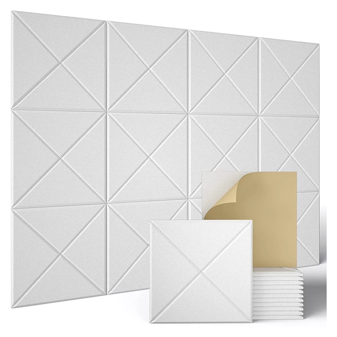 Paquete de paneles acústicos HLZS-12, acolchado a prueba de sonido, paneles absorbentes de sonido con borde biselado, para tratamiento acústico y decoración de paredes, etc.