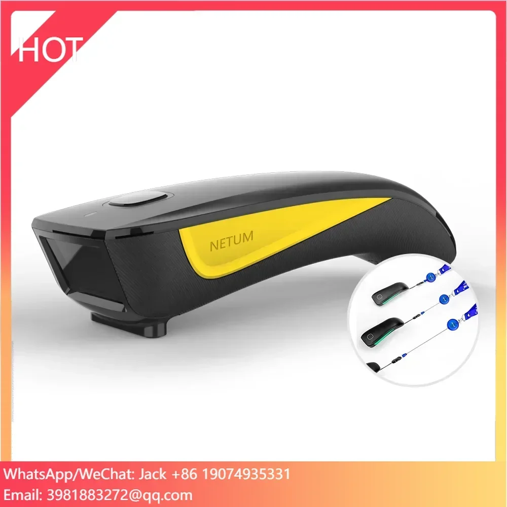 Netum Portable Small 1D CCD 2D Qr Code Scanner BlueTooth Wireless Barcode Reader Pocket Mini Barcode Scanner