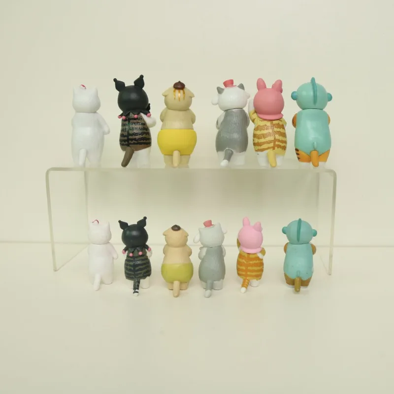 漫画の様々な種類のサメ猫、エビ炒め猫、アクションフィギュア、ミニチュアオーナメントアクセサリー、車内インテリア、デスクトップフィギュア玩具