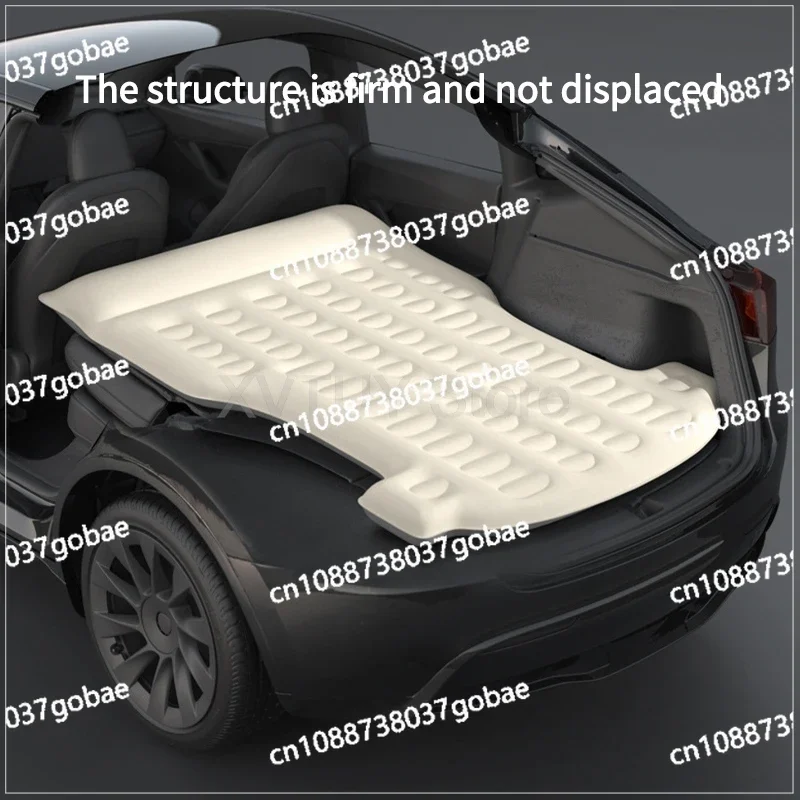 Car Air Inflatable Travel Mattress for Tesla Model Y Outdoor Camping Flocking Multifunctional Sofa Portable Car Rear Folding Bed