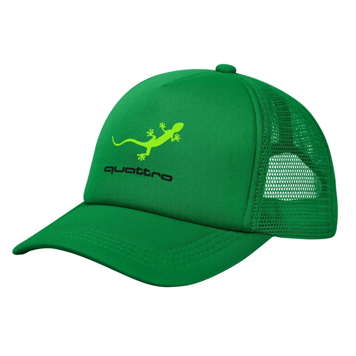 Design New-Green-Special-Gecko-Quattro-Logo Baseball Cap Vintage Baseball Mesh Trucker Cap Hat