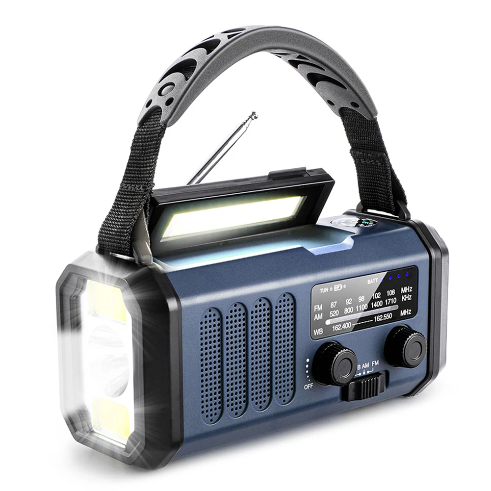 

Радиоприемник на солнечной энергии с AM/FM, сигнализацией SOS, зарядкой Type-C, аварийным радио и LED-фонариком, многофункциональная лампа для чтения для использования на улице