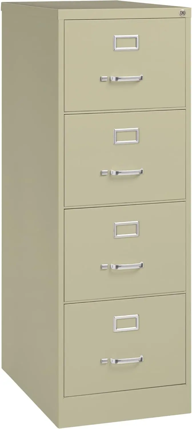 4-Drawer Vertical File, 18 By 26-1/2 By 52-Inch, Putty