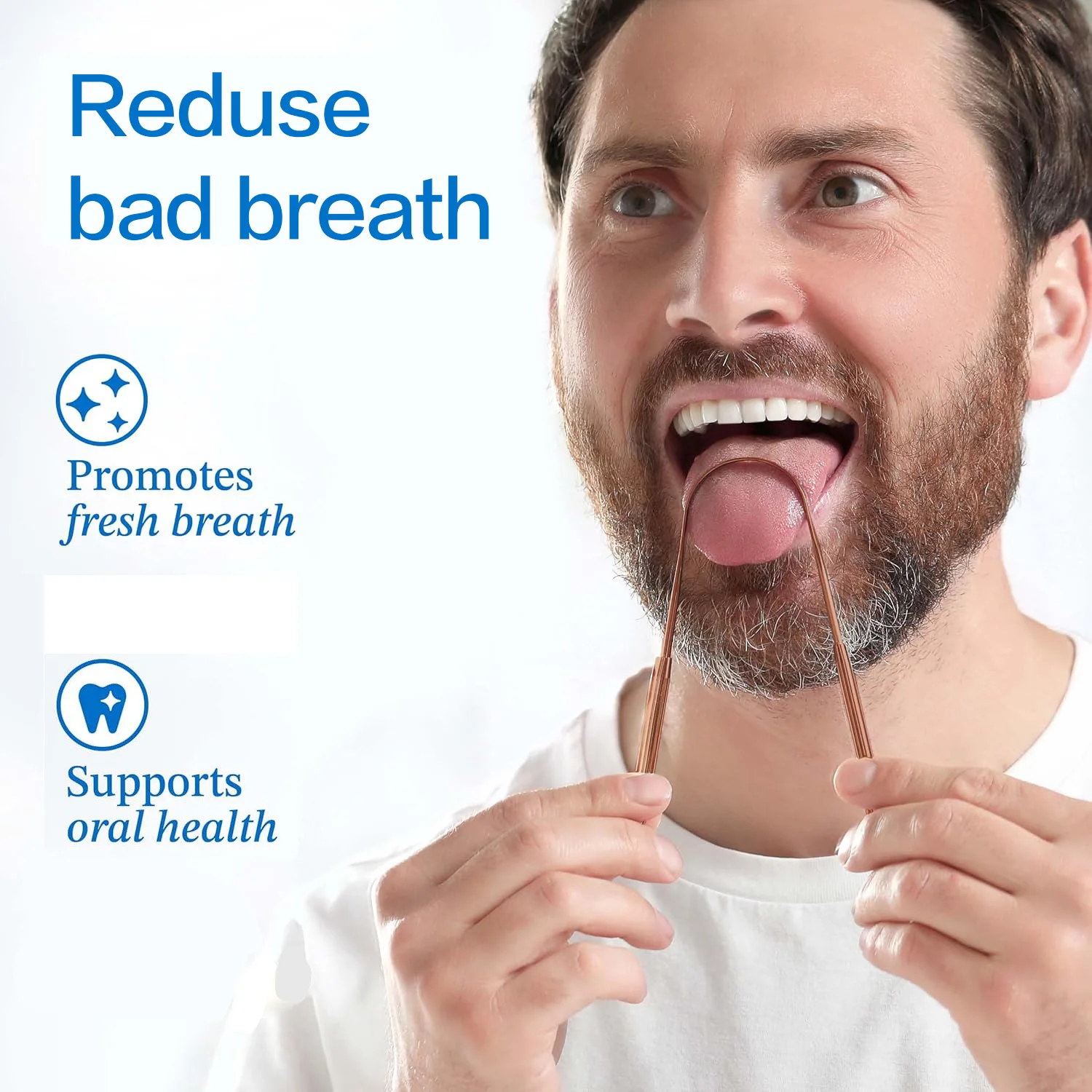 

1Pcs Steel Tongue Scraper U-shaped Metal Fresh Breath Cleaning Coated Tongue Oral Hygiene Care Tools Daily Oral Cleaning Product