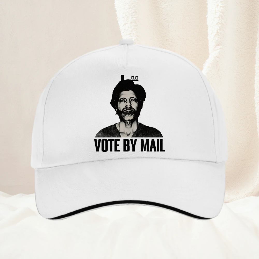 

Vote By Mail Ted Kaczynski hat Fashion Women's Harajuku Pattern Baseball Cap High Quality Casual Vintage Sunscreen Hat