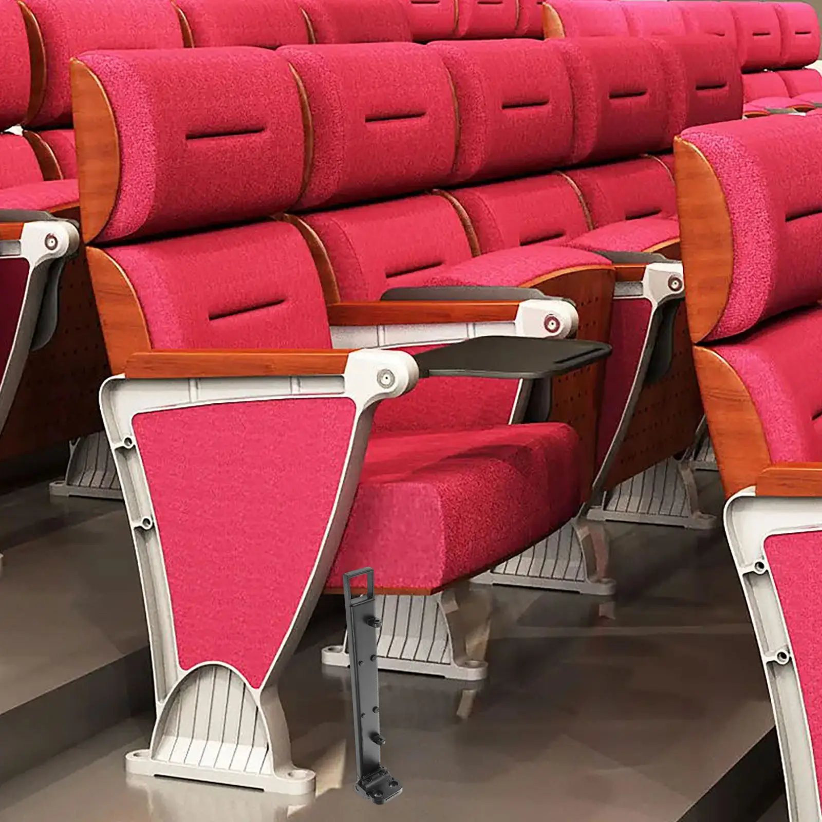 Chair Side Writing Board Rack for Meeting Chair Universal Clip on Clipboard Support Rack Professional Conference Hall Auditorium
