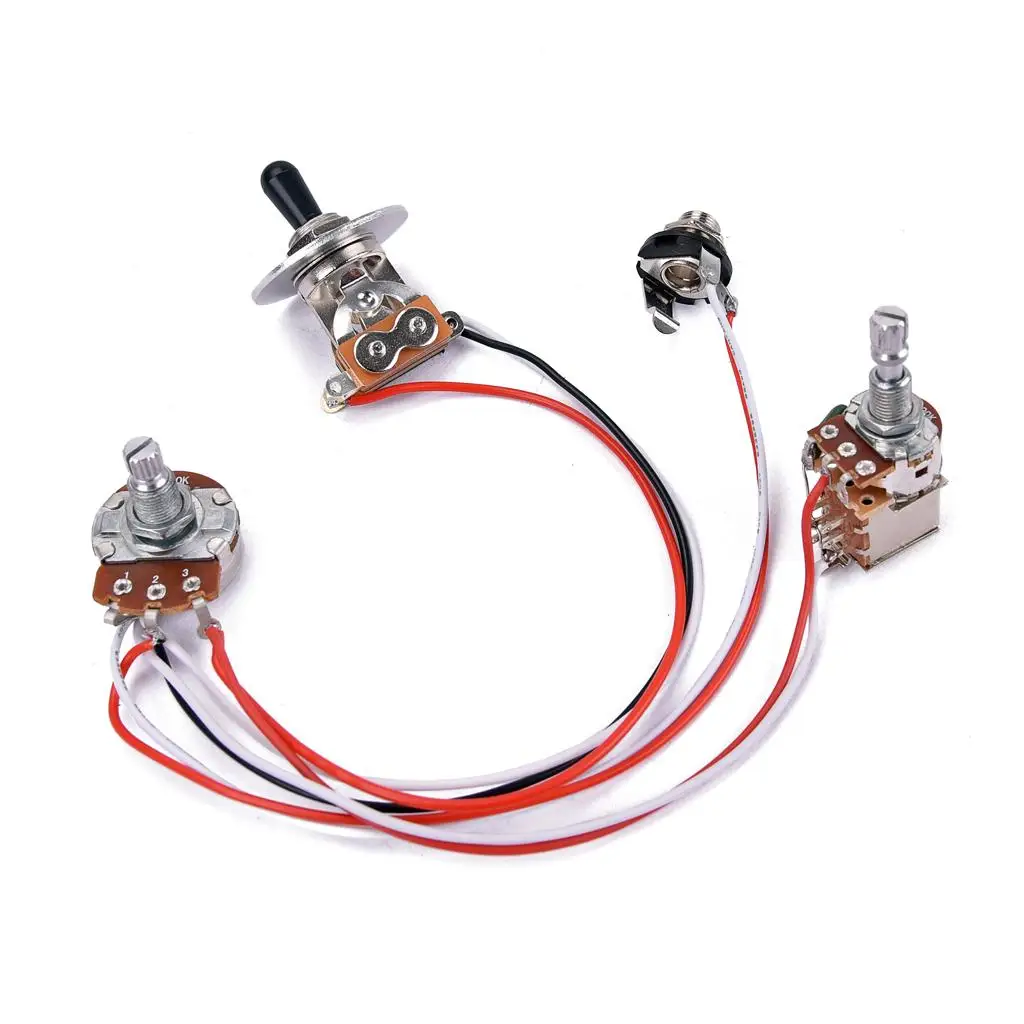 Box Guitar Wiring Harness Prewired Kit Alpha B500K Potentiometer for Electric Guitar Accessory