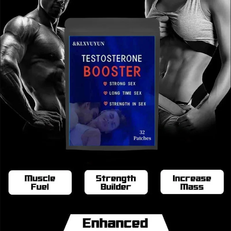 Testosterone Booster For Men With Maca, Shilajit Transdermal Patches Energy Stamina Strength 32 Patches