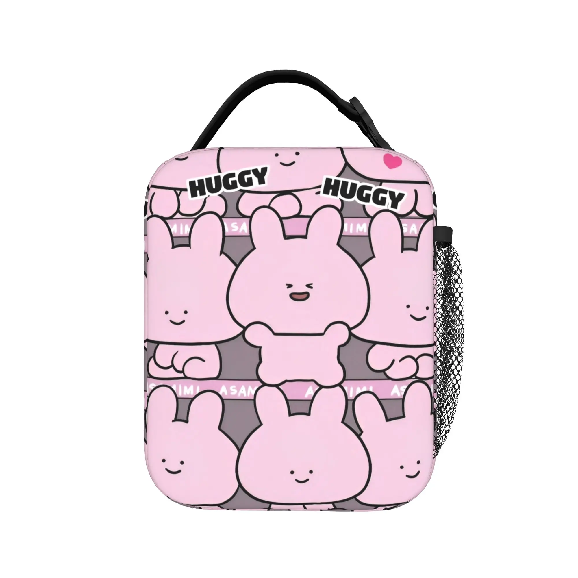 Asamimichaan Asleep Cartoon Insulated Lunch Bags Thermal Bag Reusable,Meal Container Kawaii Asamimi Large Tote Lunch Box Office