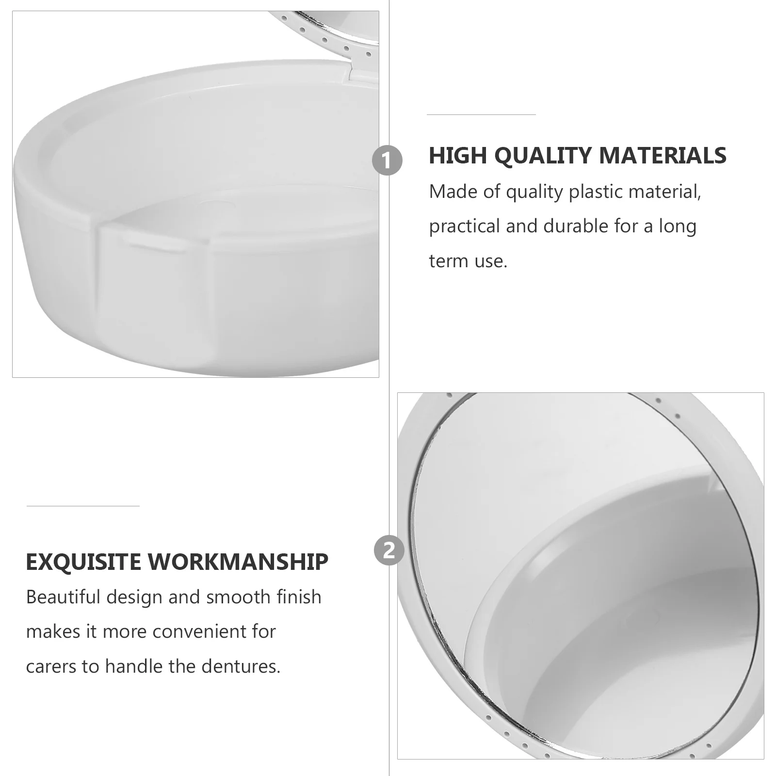 False Teeth Storage Case Denture Container with Smooth Finish Safe Carrying Solution for Artificial Tooth Protection and