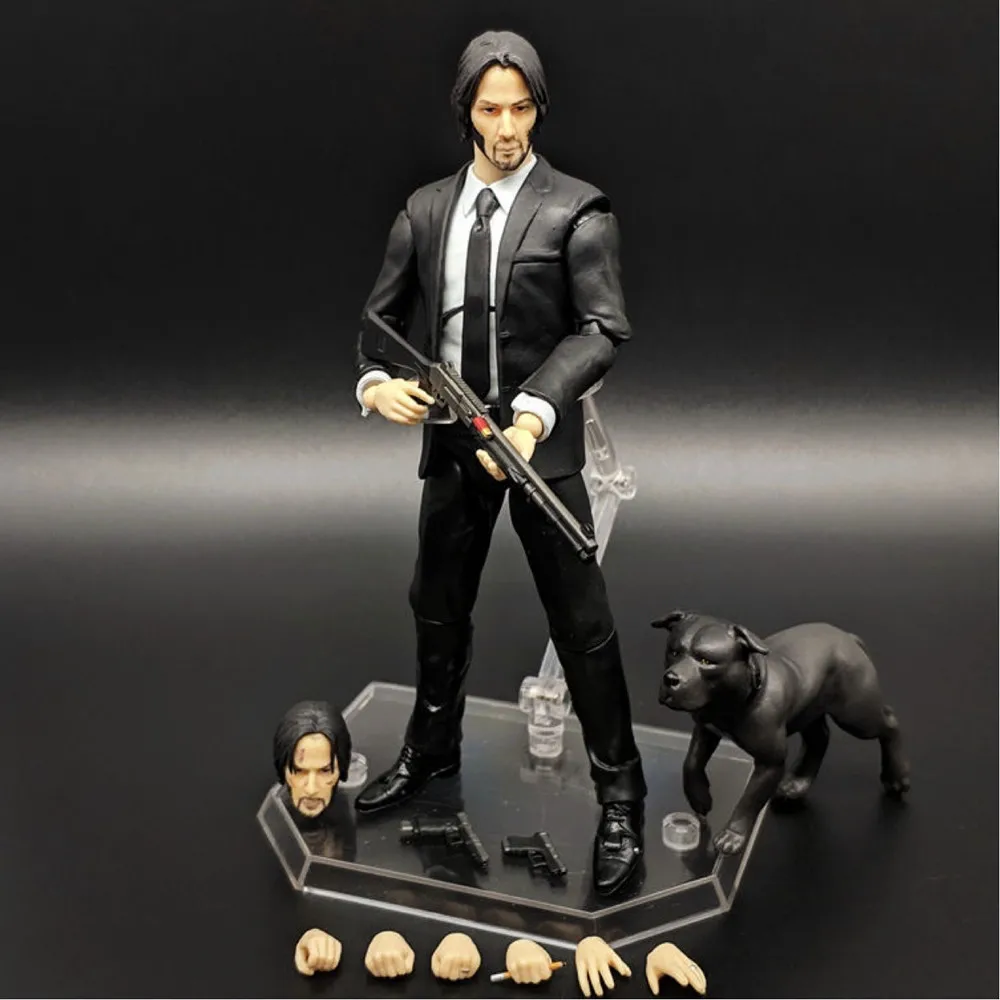 6inch New Type Mafex 085 JOHN WICK Chapter 2 Action Figure Doll Horror Halloween PVC Collectible Joints Moveable Model Toy Gift