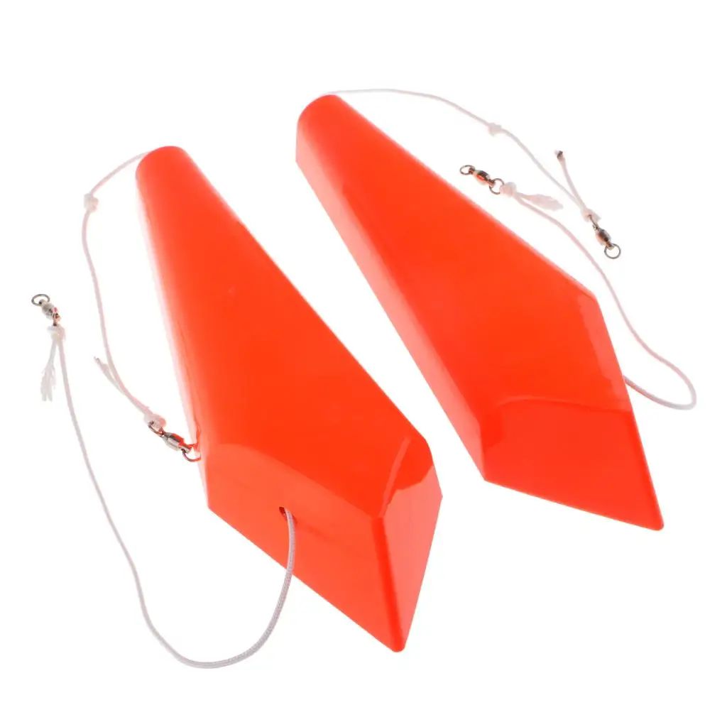 

Fishing Splashing Float Plastic Orange Side Planer Trolling Board for Freshwater Float Fishing Tackle Wide Spread Lines