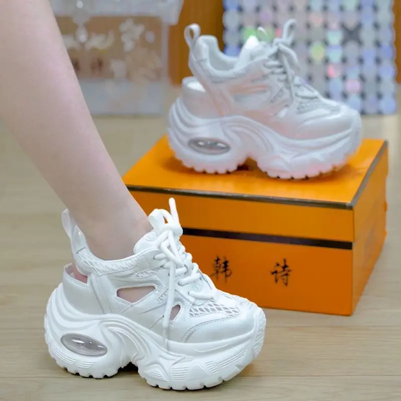 

Весенне-осенняя женская повседневная обувь, вулканизированные кроссовки на толстой подошве и платформе, Нескользящие модные Zapatillas De Deporte Zapatos Mujer