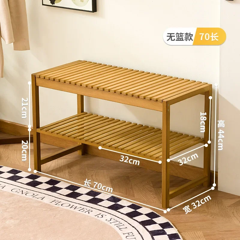 Solid Wood Entrance Entry Shoe Stool Entrance Can Sit Shoe Cabinet Stool Integrated Shoe Rack Storage Shoe Changing Stool