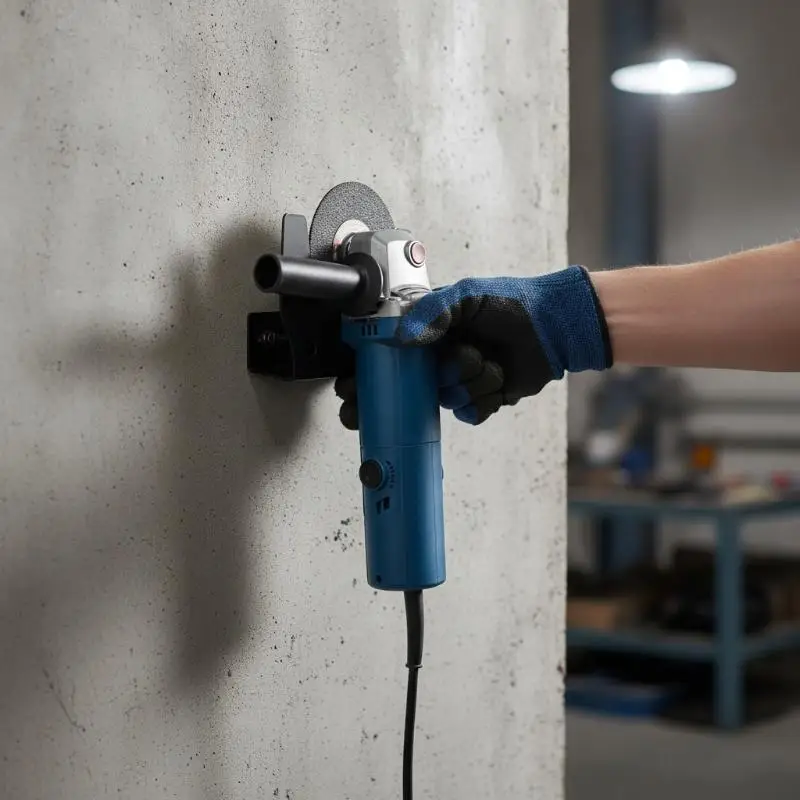 1pc Metal Angle Grinder Mounting Bracket Wall Mounted Storage Rack For 5.0 Inch Angle Grinders Cutters And Polishing Tools