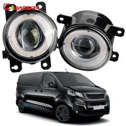 2 X 30W Car Fog Light LED Angel Eye Daytime Running Lamp DRL H11 For Peugeot Expert Traveller 2016 2017 2018 2019 2020 2021 2022