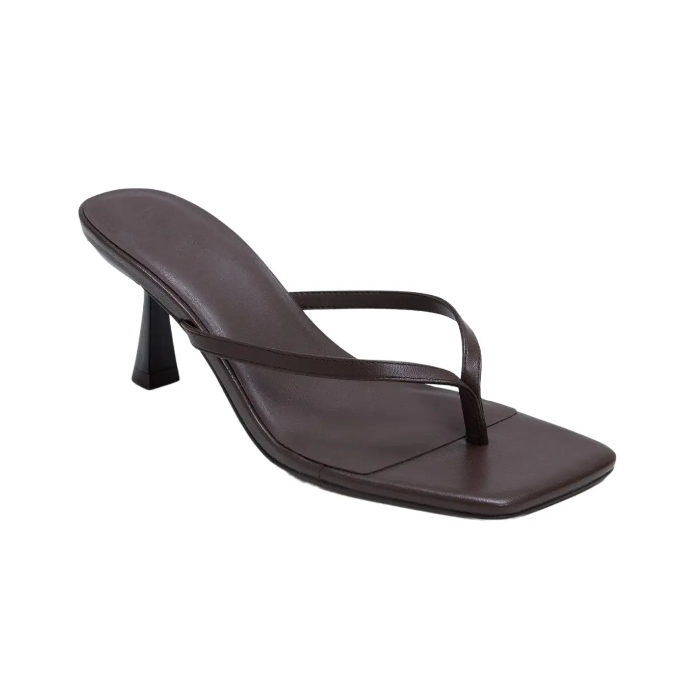 QUTAA News Fashion Flip-flops Women Summer Sandals Shoes High Heels Leather Square Toe Slingback Sandals Casual Shoe Dress 34-43 view 3