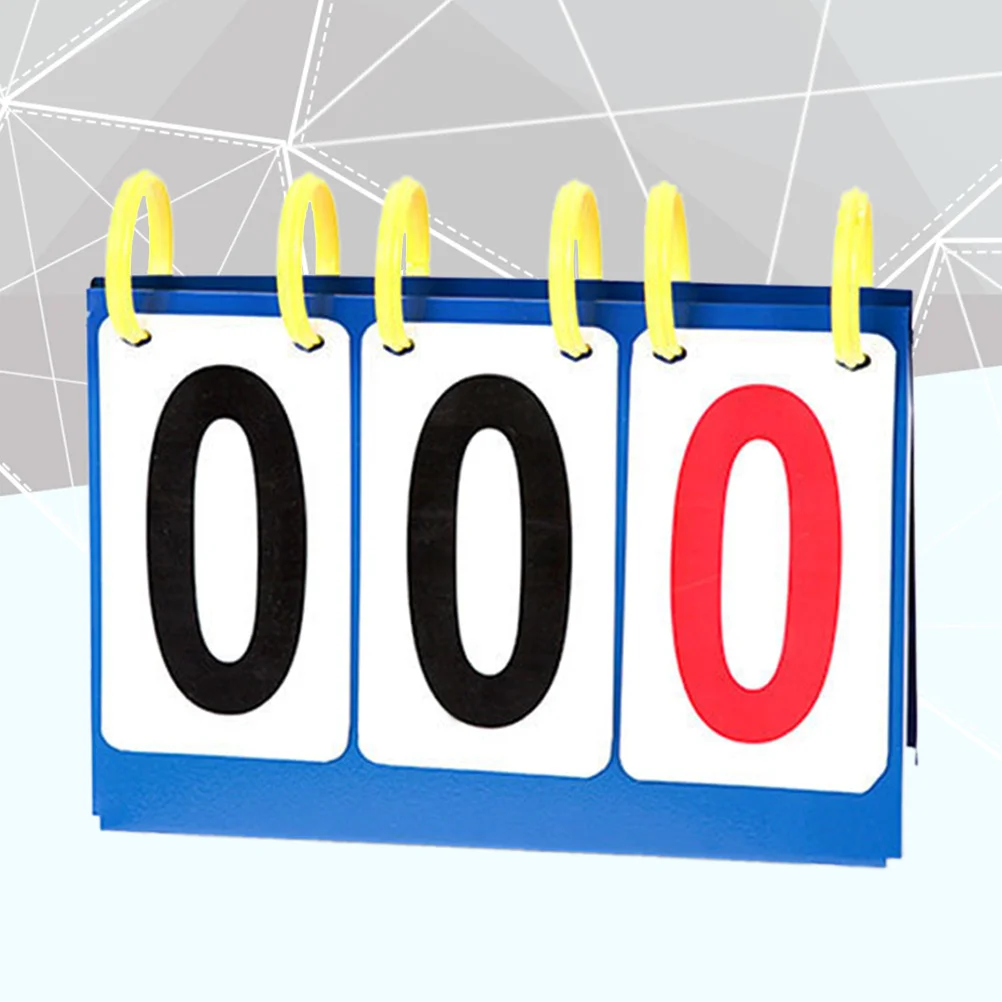 

Portable Scoreboard 3 Digits Clear Red Black Numbers PVC Lightweight Waterproof Durable Sports Score Flipper for Volleyball