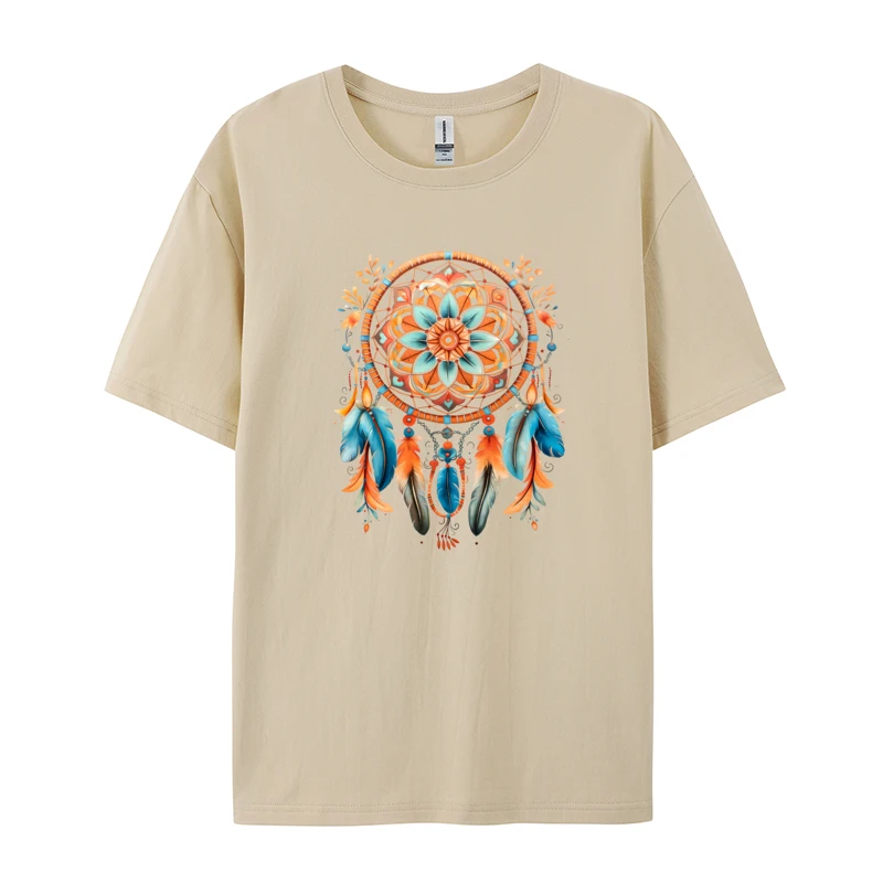 Dream Catcher T-shirt 3D Printed T Shirts for Men 100% Cotton Summer T Shirt Tees Rife Round Neck Brand Clothing Tops Tee