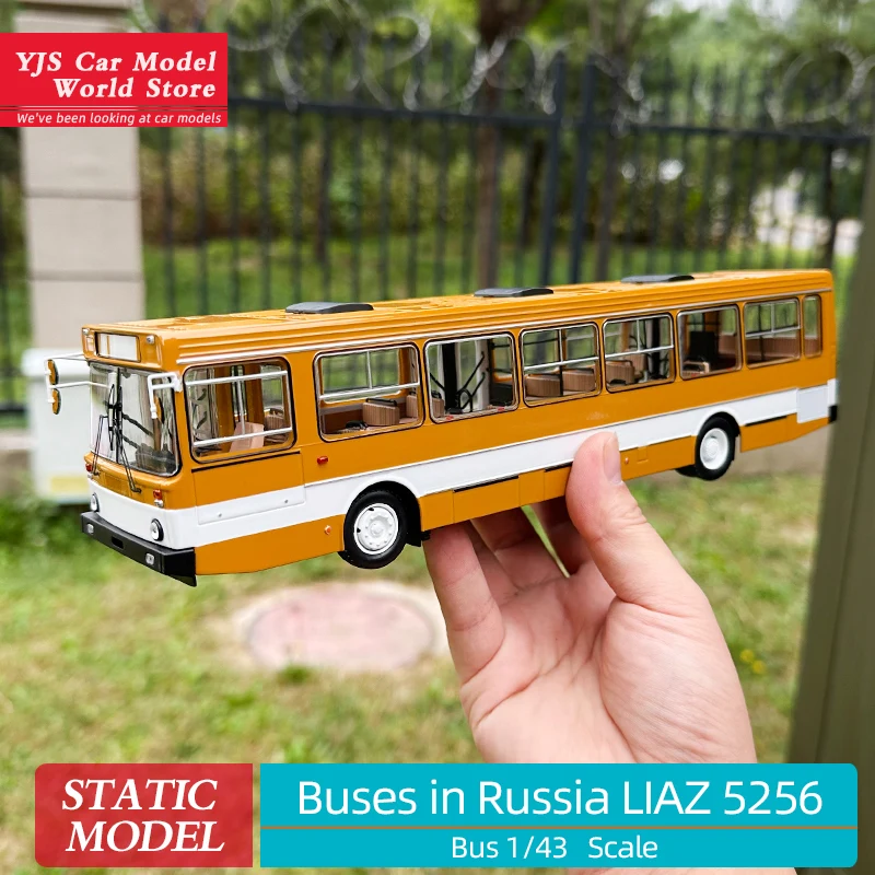 

1:43 Russian bus model LIAZ 5256 alloy Soviet bus model collection display gifts for friends and relatives