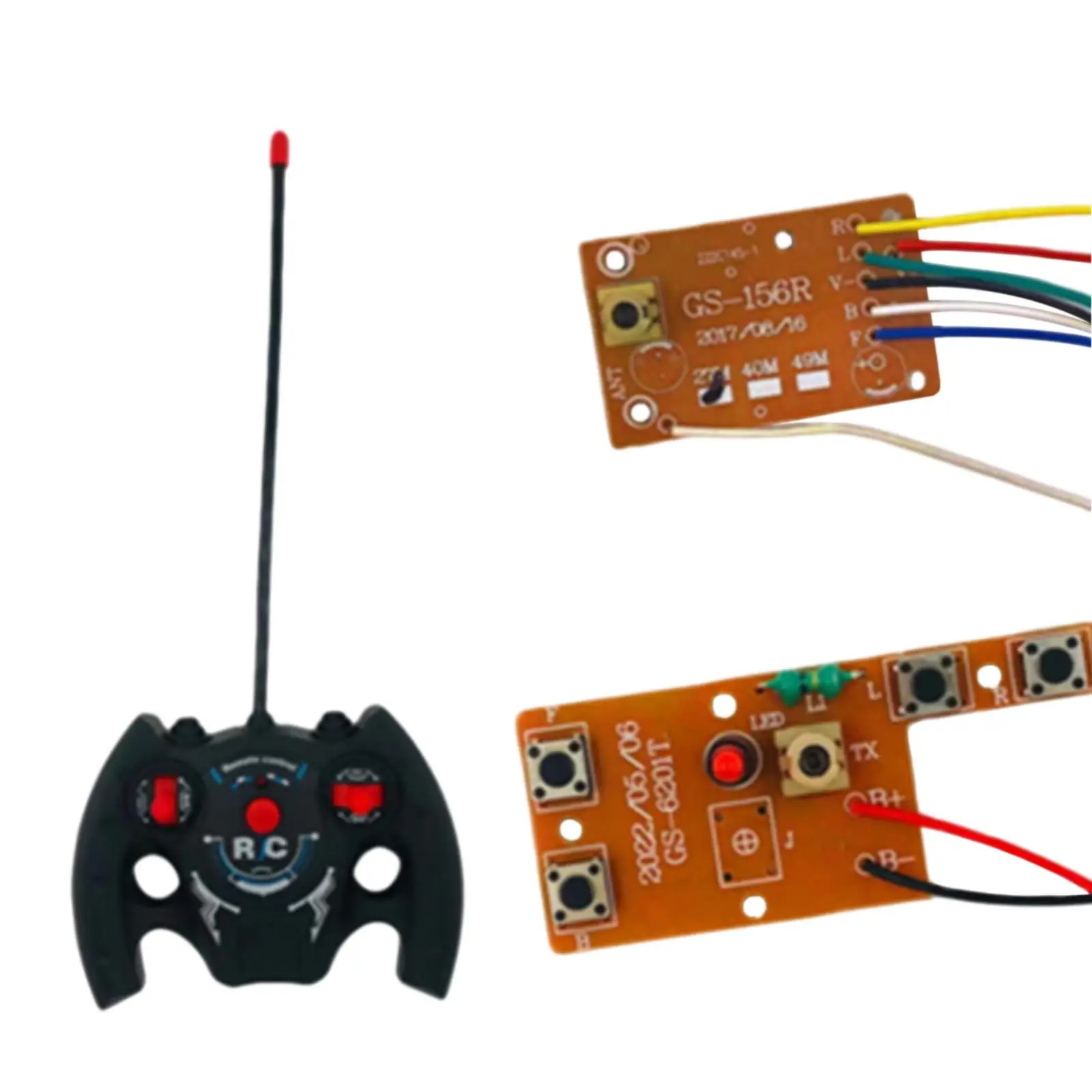 Circuit PCB Transmitter and Receiver Board Radio System 4CH 27MHz with RC for Ship Crawler Boats Tank DIY Accessory