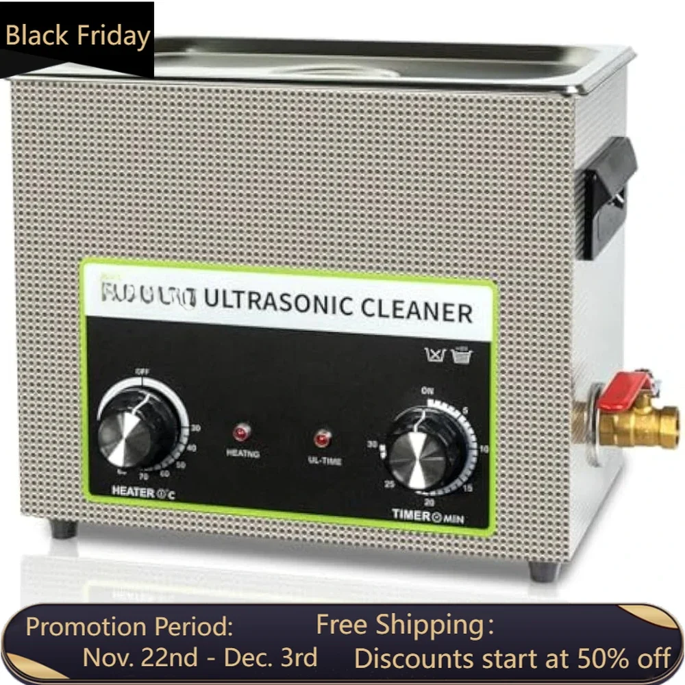 30L upgraded large ultrasonic cleaning machine, 600W ultrasonic power, 500W heating power.