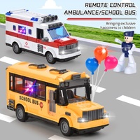 1/30 RC Car Remote Control School Bus Model Tourist Sightseeing Bus City Express High Speed Tour Bus Electric Car Kids Toys Gift