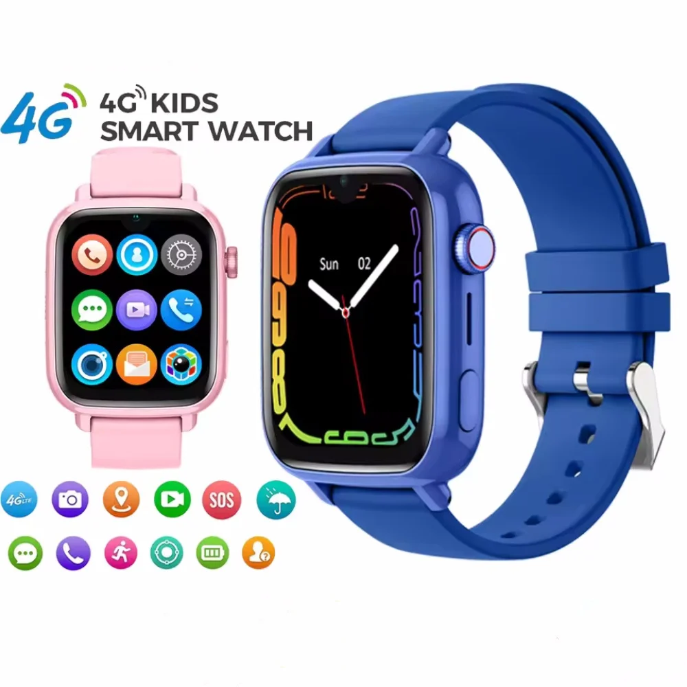 

Смарт-часы для детей, 4G, GPS, видеовызов, приложение SOS, загрузка, детские умные часы, камера, монитор, трекер, часы для телефона, подарки для детей