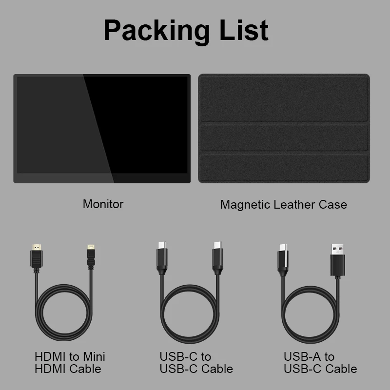 

2026 New 15.6 Inch Portable Monitor For Laptop Big Size Light Weight With Touch For Phone Laptop Gaming Working Consumer Electro