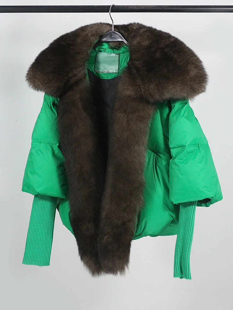 Lose Natürliche Echt Fox Pelz Kragen Mantel Dicke Neue Europäische Mode Weiße Ente Unten Jacke Winter Frauen Warme Luxus Oberbekleidung – Detail 19
