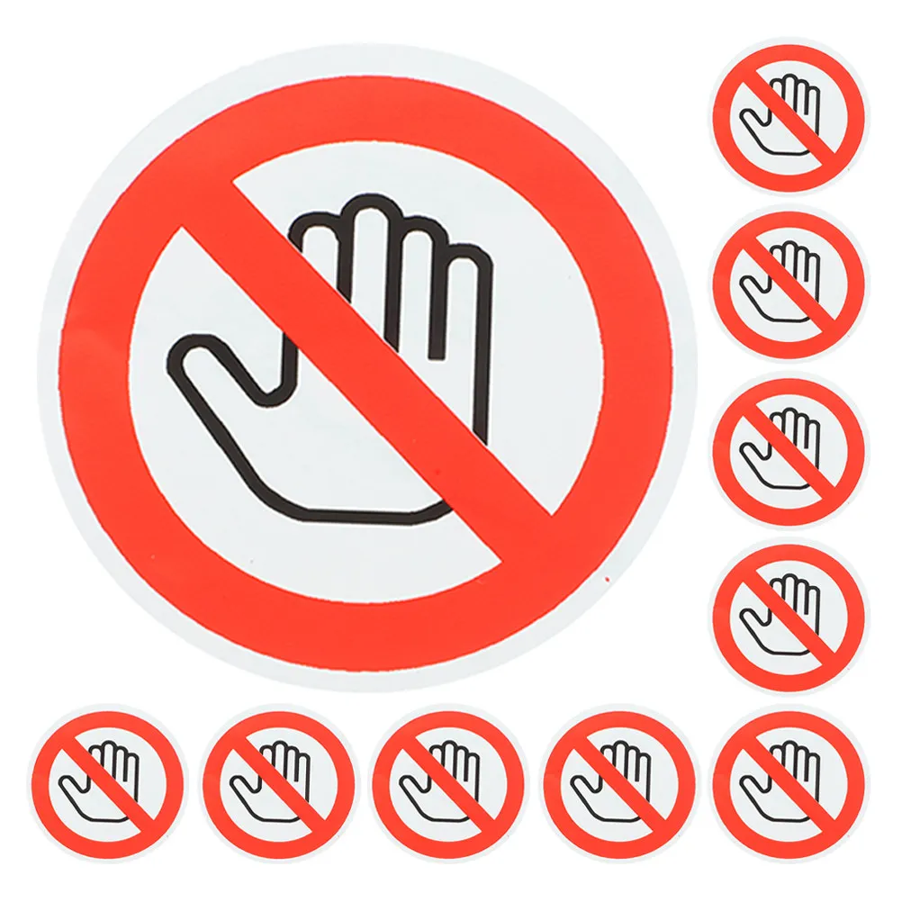

15Pcs Do Not Touch Warning Stickers Self-Adhesive Safety Decals Clear Visible for Machinery Equipment Factories Warehouses