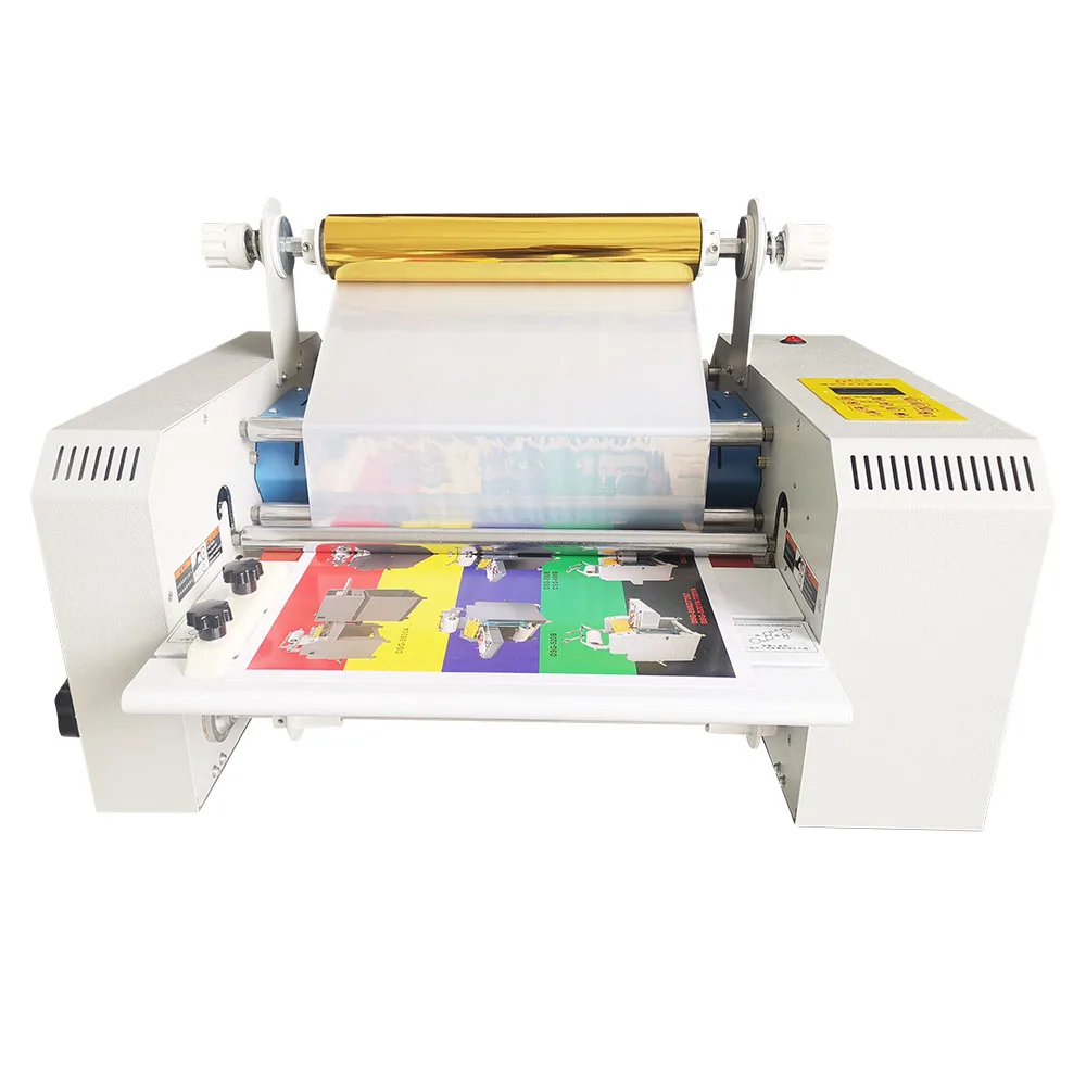 GS-360 Desktop 340mm Width Electric Roll Laminator Machine  With Foil Stamping Function