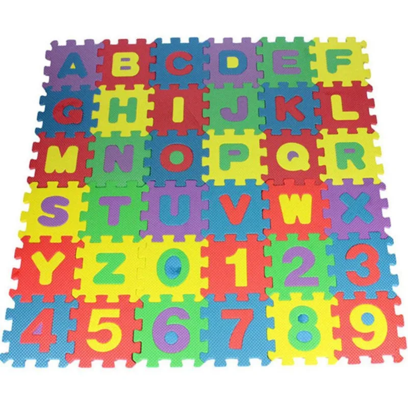 Mini 36PCS Children Foam Mats Letters Numbers Baby Kids Early Educational Puzzle Blocks Floor Children Soft Mat Alphabet Toys