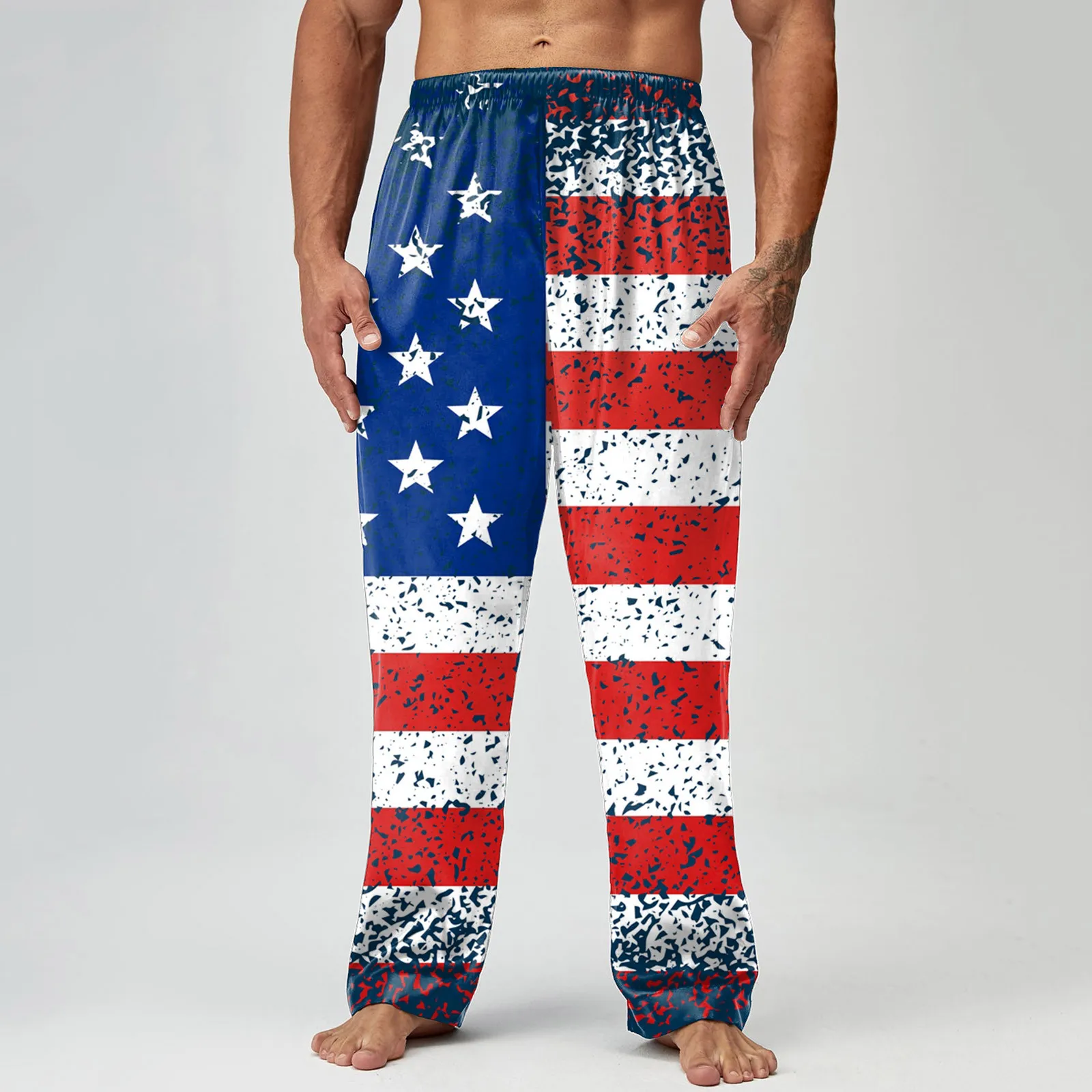 American Flag Printed Men Pants Casual Jogging Sports Trouser Spring Summer Independence Day Pajama Pants Streetwear Pants