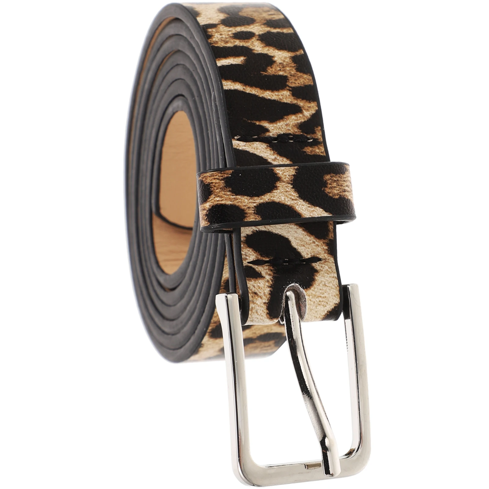 1PC Leopard Print Belt Women PU Fashion Alloy Buckle Comfortable Stylish Versatile Elegant Casual Formal Wear