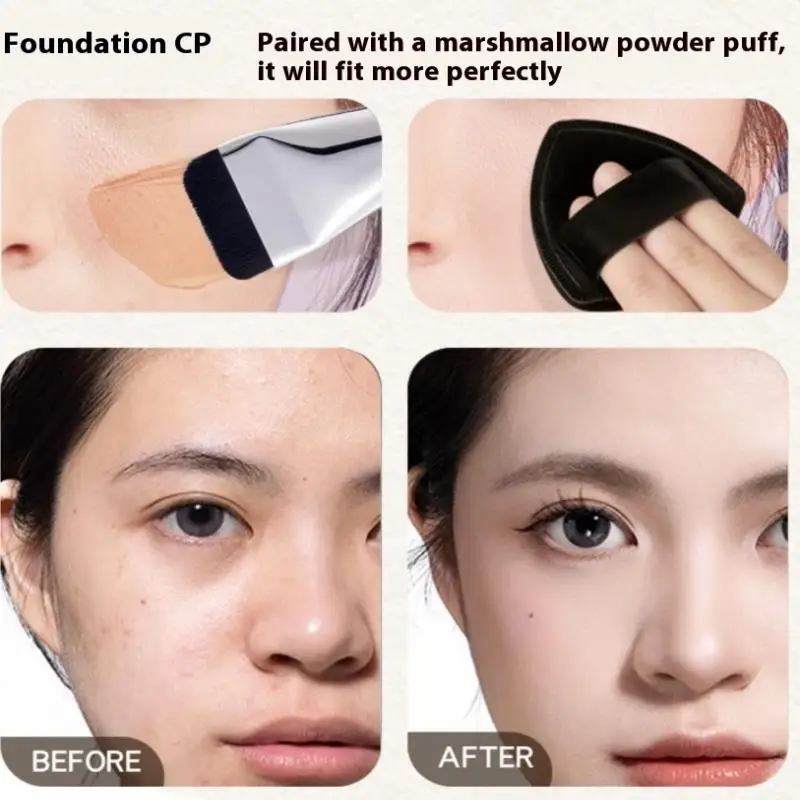 One-Word Flat Top Foundation Brush Lightweight Liquid Makeup Brush With Makeup Foundation Sponge Makeup Tools Accessories